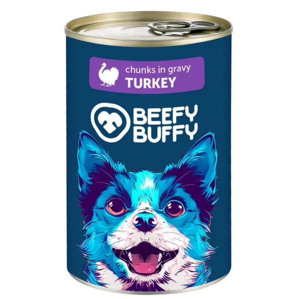 Conserva pentru caini Beefy Buffy cu curcan 415 gr