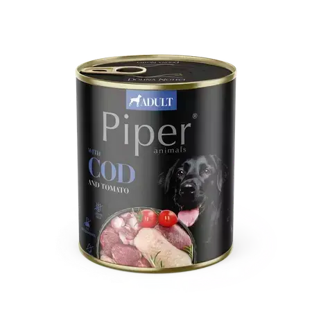 Conserva pentru caini Piper Adult cu cod tomate 800 gr