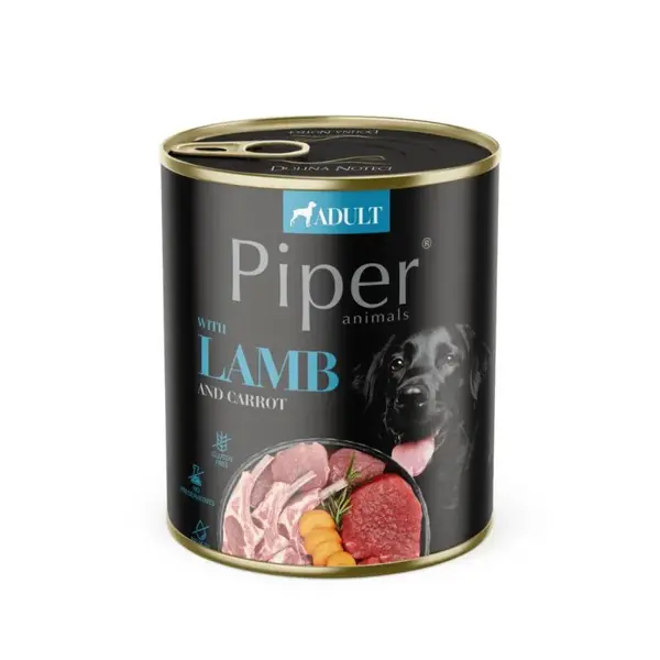 Conserva pentru caini Piper Adult cu miel morcov 800 gr
