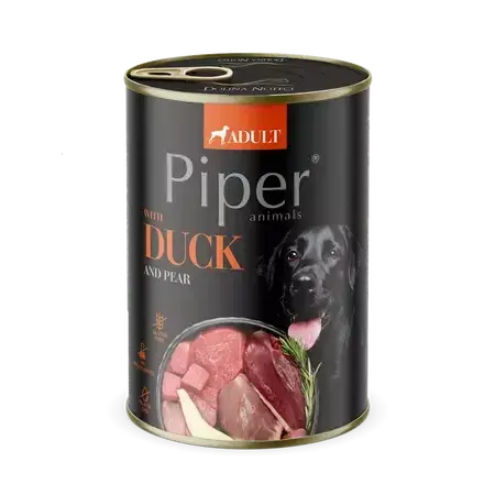 Conserva pentru caini Piper Adult cu rata pere 400 gr