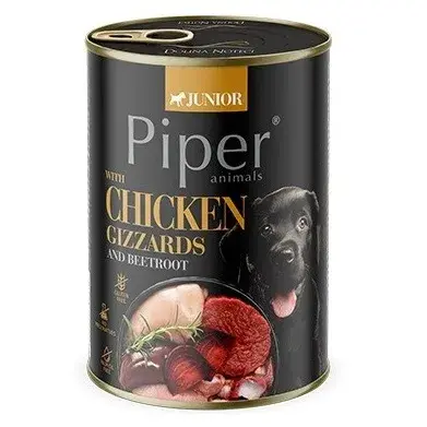 Conserva pentru caini Piper Junior cu inima de vita morcov 400 gr