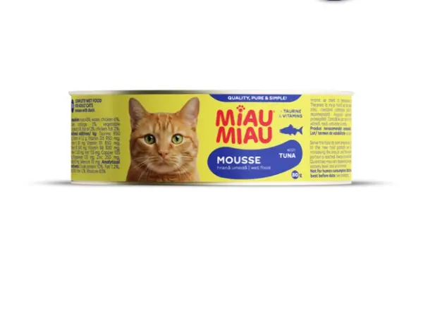 Conserva pentru pisici Miau Miau Mousse cu ton 80 gr