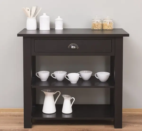Consola cu 1 sertar cu finisaj Black