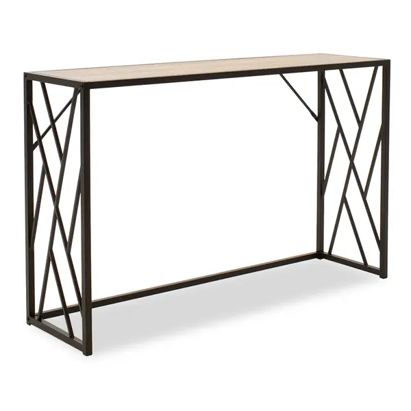 Consola Ivy, nuc - neagra, 120x35x75 cm