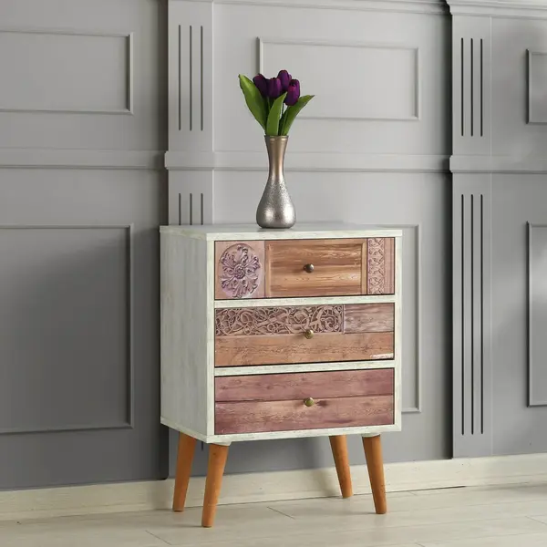 Consola Liza Alb 50x68x35 cm