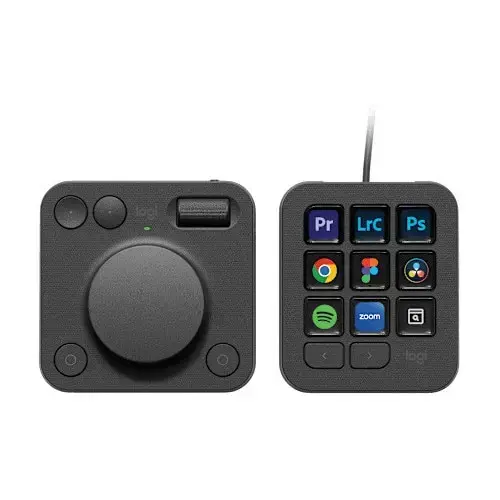 Consola Logitech MX Creative, Control intuitiv, Integrare in diverse aplicatii, USB-C (Negru)