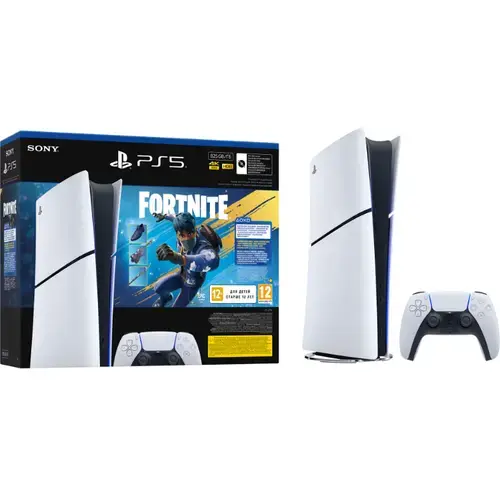 Consola PlayStation 5 Digital Edition (PS5) Slim, 825GB SSD, E-Chassis + Fortnite Flowering Chaos