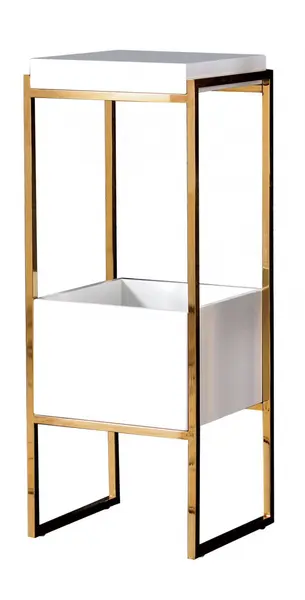 Consola Rodez II alb/gold – H83 cm