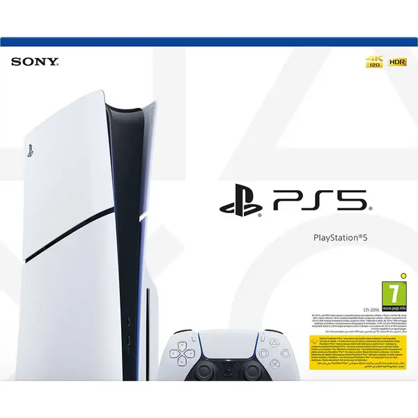 Consola Sony PS5 (PlayStation 5), E-Chassis, Slim, DISC Edition, 1TB, Alb