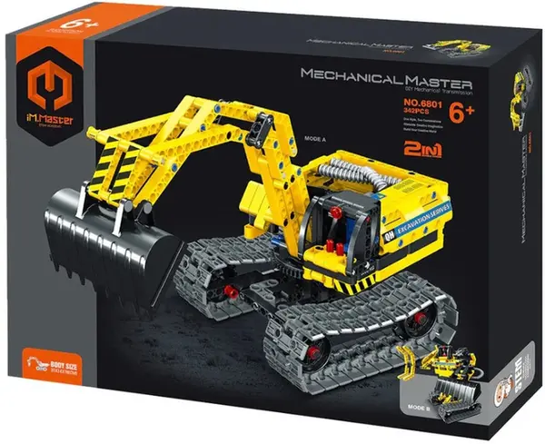 Constructor 2 in 1 iM.Master Mechanical - Excavator și robot, 342 piese