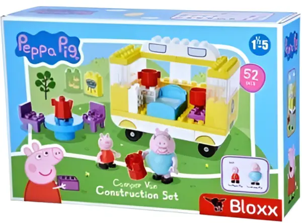 Constructor Big Bloxx Peppa pig - Camper, 52 piese