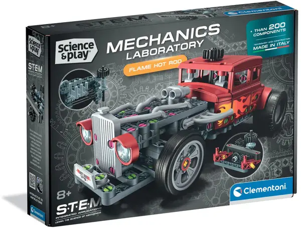 Constructor Clementoni Mechanics Laboratory - Flam Hot Rod, 200 piese