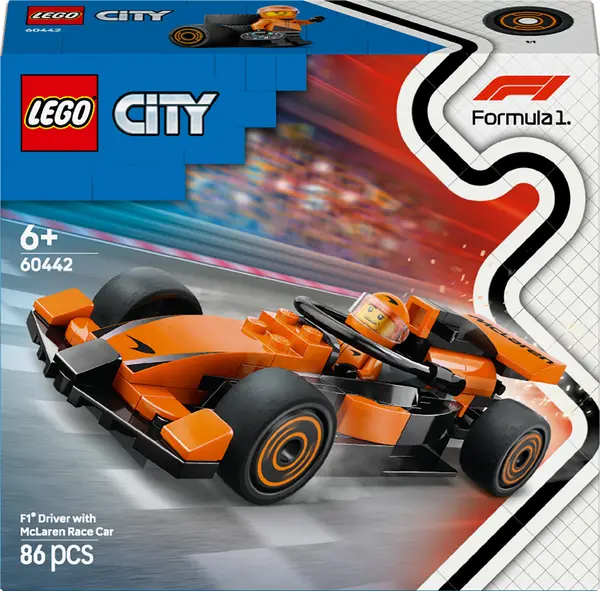 Constructor LEGO City Formula 1 cu mașină de curse McLaren (60442)