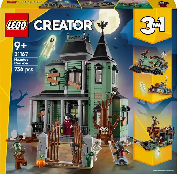 Constructor LEGO Creator 3 în 1 - Conac bântuit (31167)