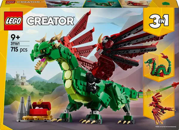 Constructor LEGO Creator 3 în 1 - Dragon medieval (31161)