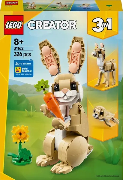 Constructor LEGO Creator 3 în 1 - Iepuraș drăguț (31162)