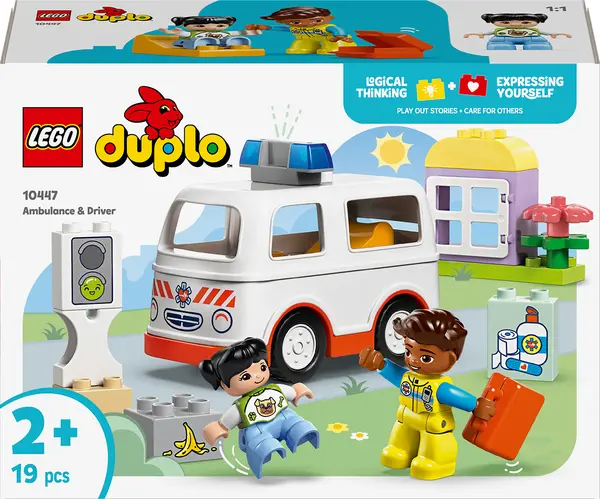 Constructor LEGO Duplo - Ambulanță și șofer (10447)