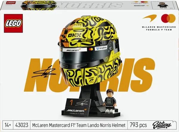 Constructor LEGO Formula 1 - Cască Lando Norris de la McLaren Mastercard F1 Team (43023)