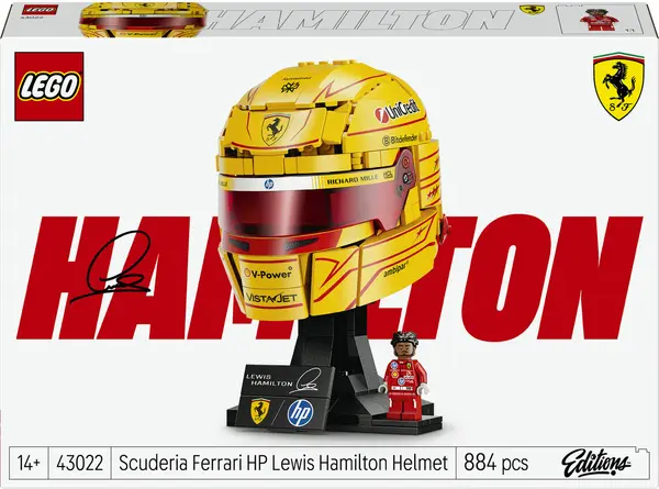Constructor LEGO Formula 1 - Casca lui Lewis Hamilton de la echipa Scuderia Ferrari HP (43022)