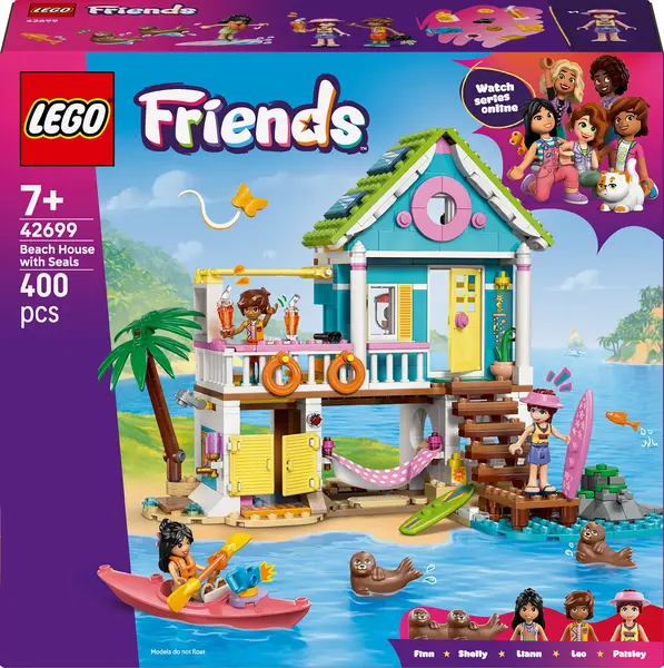 Constructor LEGO Friends - Casă de plajă cu foci (42699)