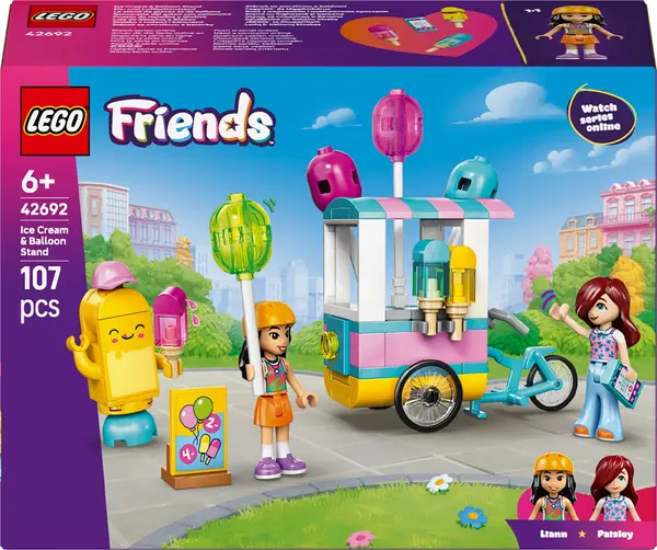 Constructor LEGO Friends - Stand cu înghețată și baloane (42692)