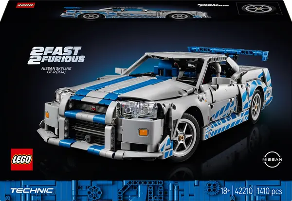 Constructor LEGO Technic - Furios şi iute, Nissan Skyline GT-R (R34) (42210)