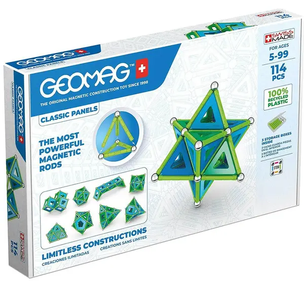 Constructor magnetic Geomag - Clasic, 114 piese