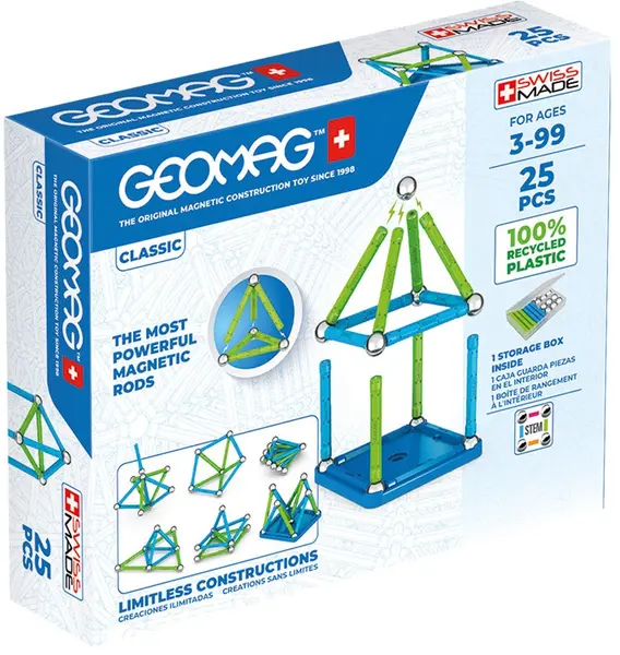 Constructor magnetic Geomag - Classic, 25 piese
