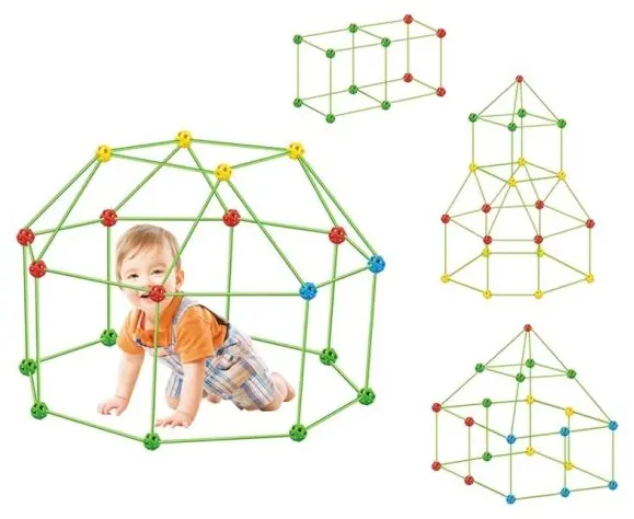Constructor pentru copii pentru ascunzătoare Raya Toys - 122 piese