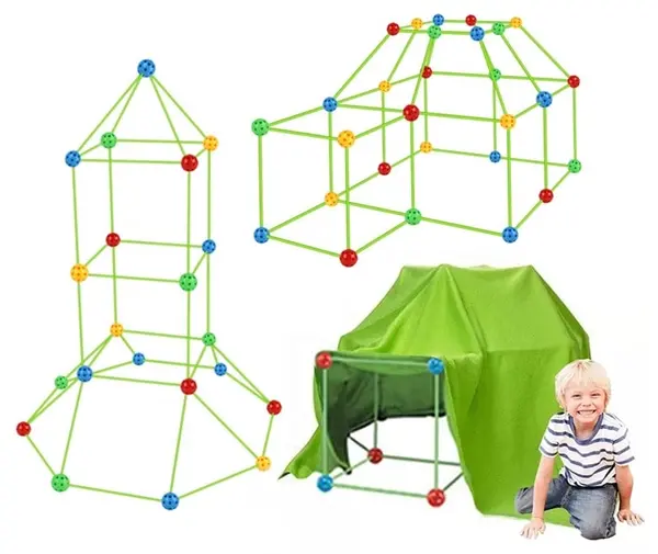 Constructor pentru copii pentru ascunzătoare Raya Toys - Cu prelată