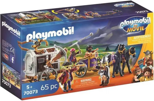 Constructor pentru copii Playmobil - Charlie cu vagon pentru prizonieri