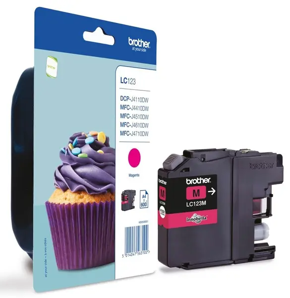 Consumabil Brother - LC-123, pentru MFC-J4410DW/MFC-J4510DW, Magenta