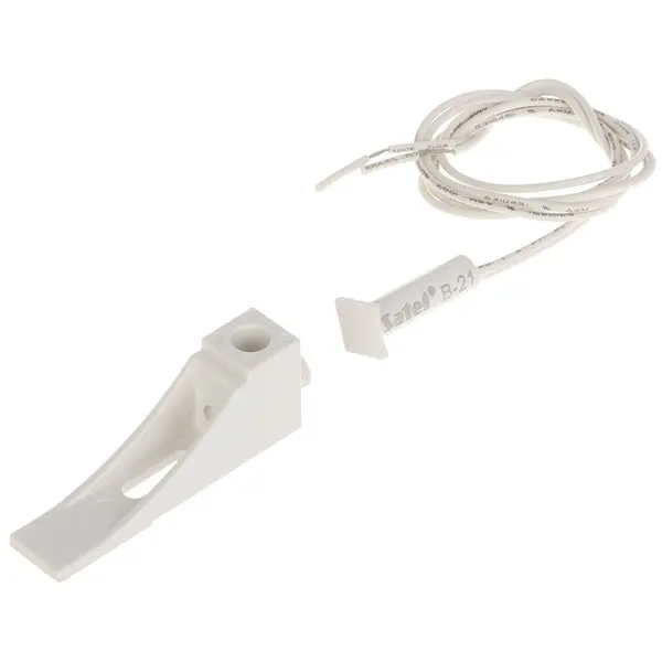 Contact magnetic cu suport Satel B-21, incastrat, NO, alb