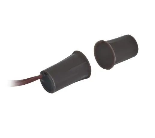 Contact magnetic încastrabil NC, 2 fire, Ø10×18,5 mm, plastic maro, CM-35A-MARO