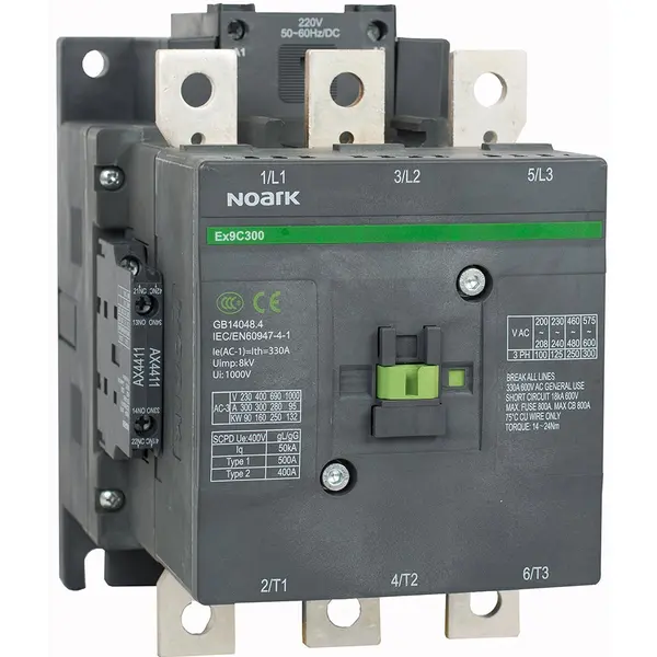 Contactor 225A AC-3 tensiune de comanda, 230V AC/DC Contactor, 3-poli, Noark EX9C225 22