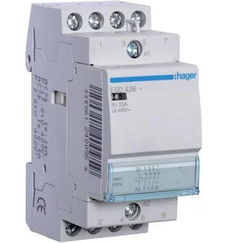 Contactor 25A, 4NI, 24V Hager ESD426