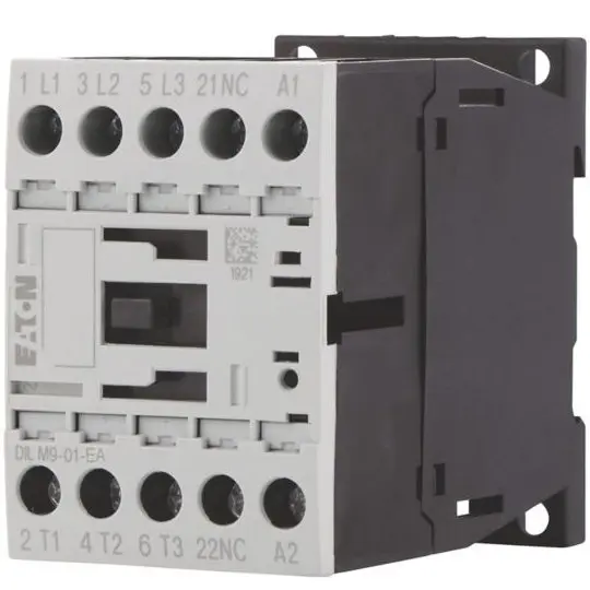 Contactor 3 poli AC3 9A, 380 V 400 V 4 kW, 1 NC, bobina pe 24 V DC DILM9-01-EA(24VDC) Eaton 190032