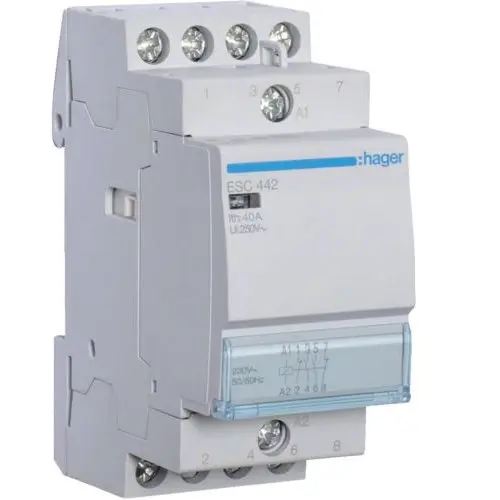 Contactor 40A, 2ND+2NI, 230V Hager ESC442