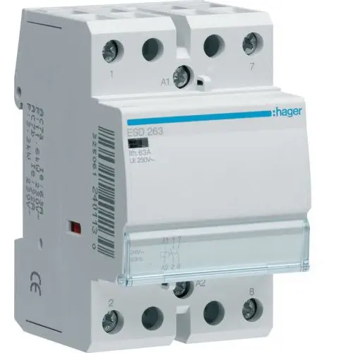 Contactor 63A, 2ND, 24V Hager ESD263
