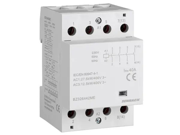 Contactor modular 3UH Schrack BZ326442ME, 40A, 4 ND, 230V, montare sina DIN