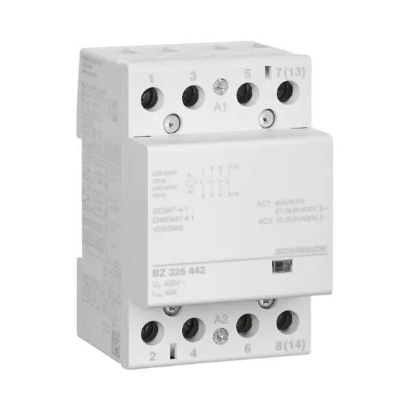 Contactor modular 40A, 230VAC, 4ND, SCHRACK BZ326442