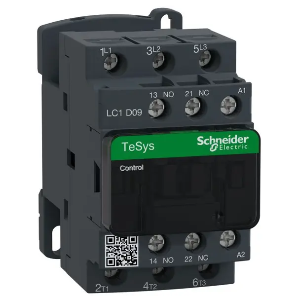Contactor TeSys Deca 3P(3NO),AC-3/AC-3e, =440V 9A, aux 1NO + 1NC, bobina 48VAC Schneider LC1D09E7
