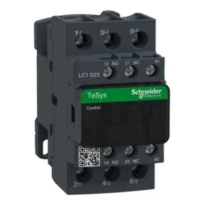 Contactor TeSys Deca Schneider LC1D25E7, 25A, 480VAC, 3P, 3 NO, bobina 48VAC 50/60Hz