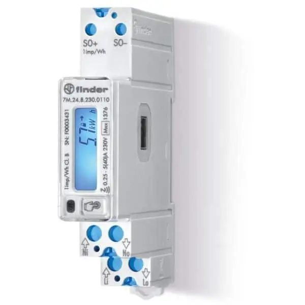 Contor de energie monofazat bidirectional ( dublu sens ) cu afisaj LCD 40A + NFC Finder 7M.24.8.230.0110