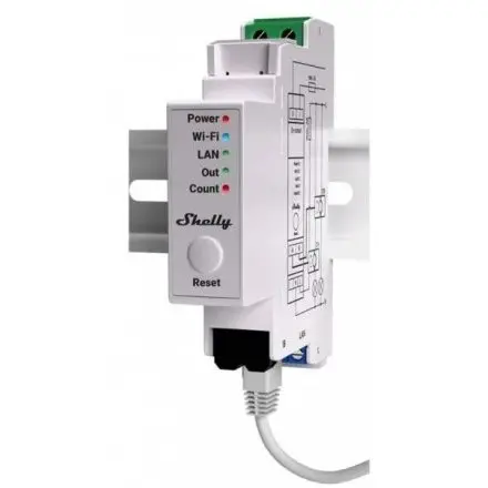 Contor inteligent Shelly Pro EM, 2 x clamps 50A 3800235268148