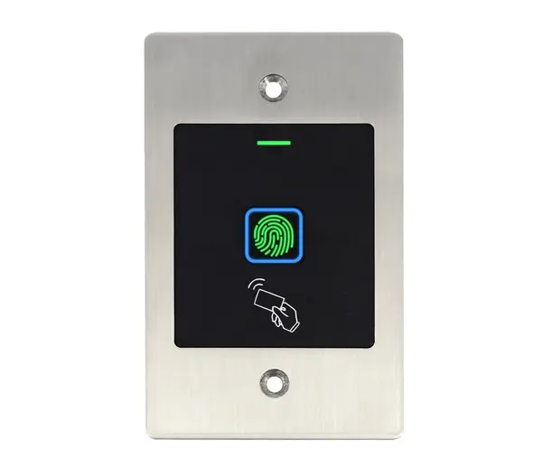 Control acces cu amprenta si card 125KHz EM, NO/NC/COM, Status LED, IP66, SECUKEY-EF2