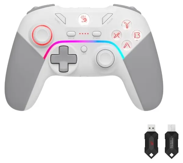 Controler gaming A4Tech Bloody - GPW70, wireless, alb