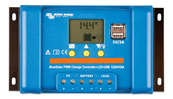 Controler solar de incarcare Victron BlueSolar PWM 12 24V-30A 12V 30A, USB, LCD