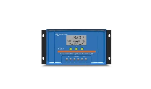 Controler solar de incarcare Victron BlueSolar PWM 48V 20A, USB, LCD