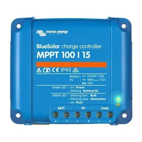 Controler solar MPPT Victron BlueSolar 100 15, 15A pentru sisteme solare 12V si 24V